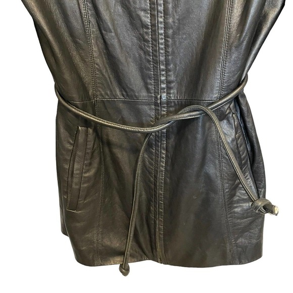 JLC New York  Leather Jacket FULL ZIP UP Size S Black Soft Pockets - Picture 10 of 15